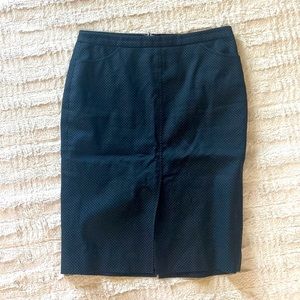 BCBG Maxazria Navy Dot Pencil Skirt